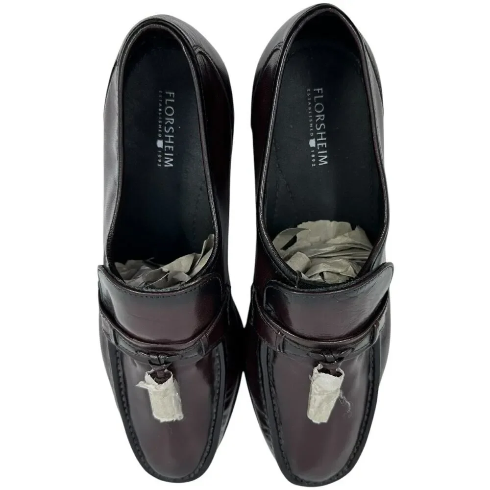 Florsheim Mens Shoes 11 3E Brown Leather Tassel Loafers Slip On Moc Toe 17090-18